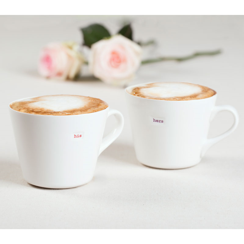 'His & Hers' Set of 2 Bucket Mugs, 350ml-1