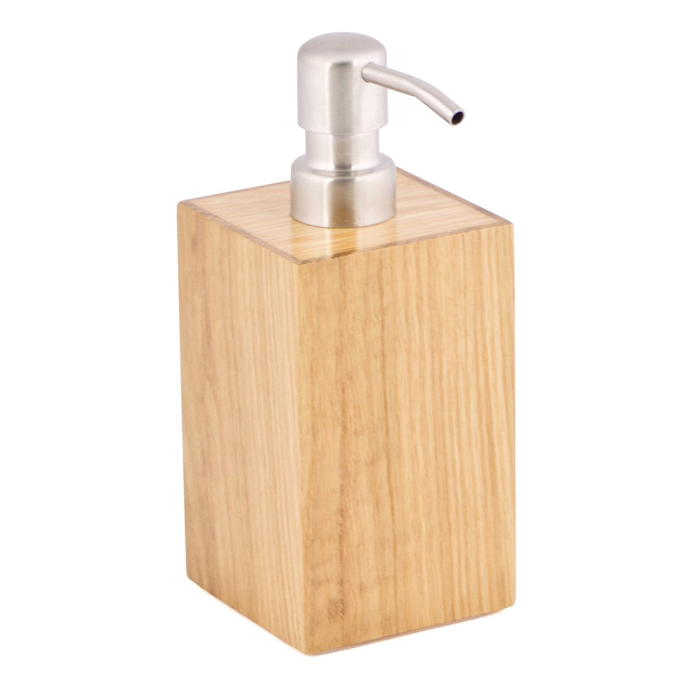 Mezza Soap pump, H18 x W7.5 x D7.5cm, Oak-0