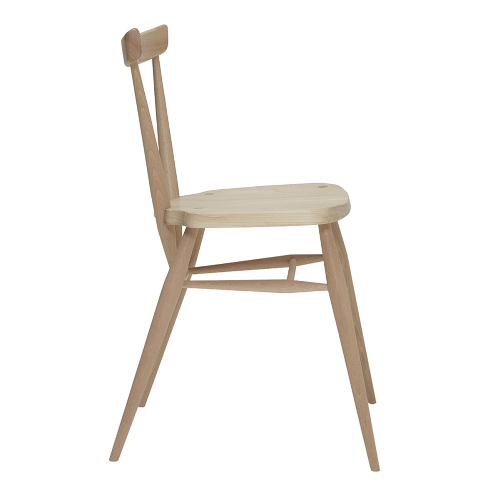 Originals Stacking Chair, L.Ercolani by Ercol, H80 x W49 x D50cm, Natural-3