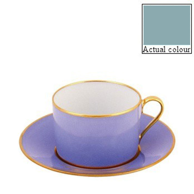 Sous Le Soleil Empire Coffee Cup & Saucer, 90ml, Matt Gold Classic Celadon-0