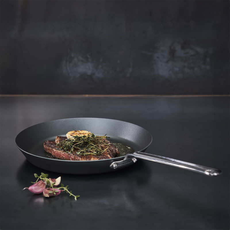 Iron Frying Pan In Sleeve, 30cm, Black-0