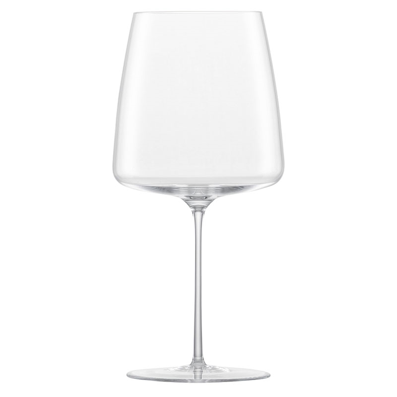 Simplify Set of 2 Crystal Burgundy Red Wine Glasses, 740ml, Clear-0