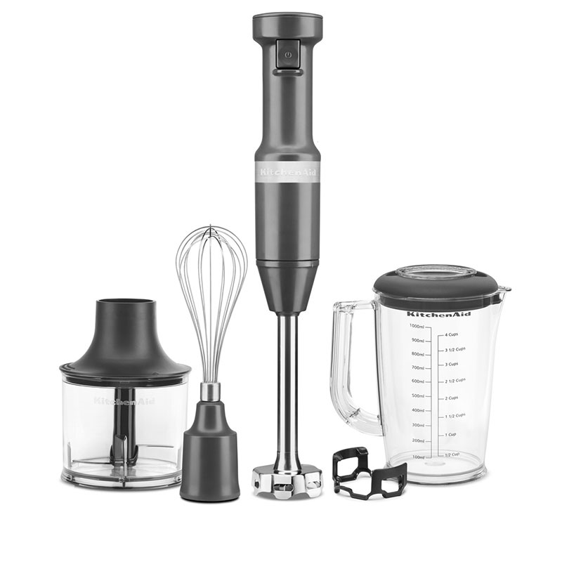 Hand Blender with Accessories, Charcoal Grey-0