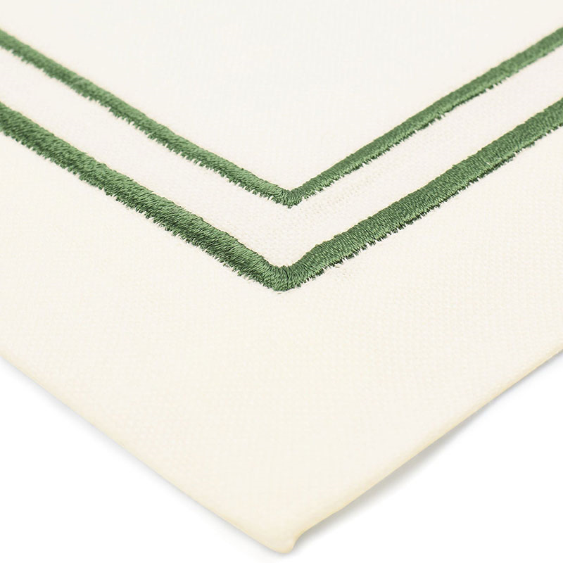 Sophie Classic Two Cord Napkin, 50cm, Moss-4