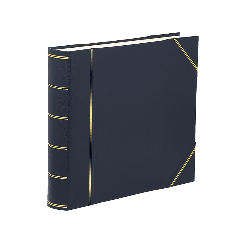 Classic Half Bound Entertaining Book, L16 x W21.5cm, Navy Hide-0