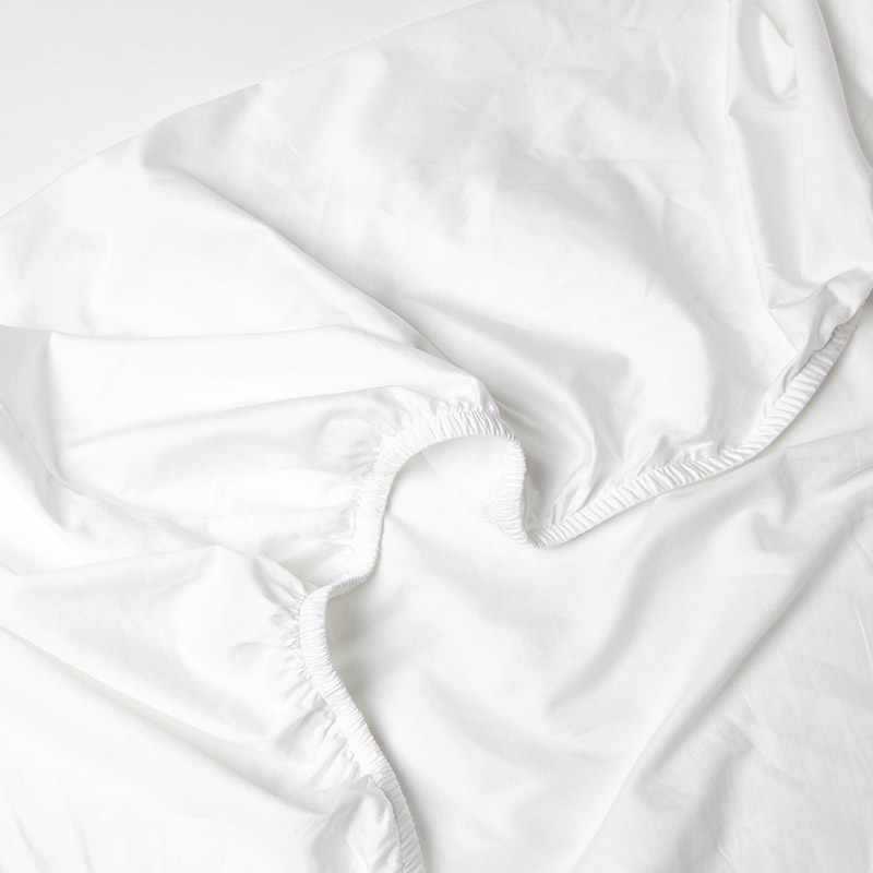 The Perfect 300 Thread Count Sateen Fitted Sheet, King, White-0