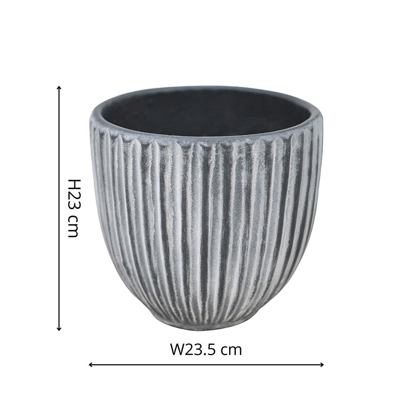 Lagos Planter, D23.5cm, Anthracite-2