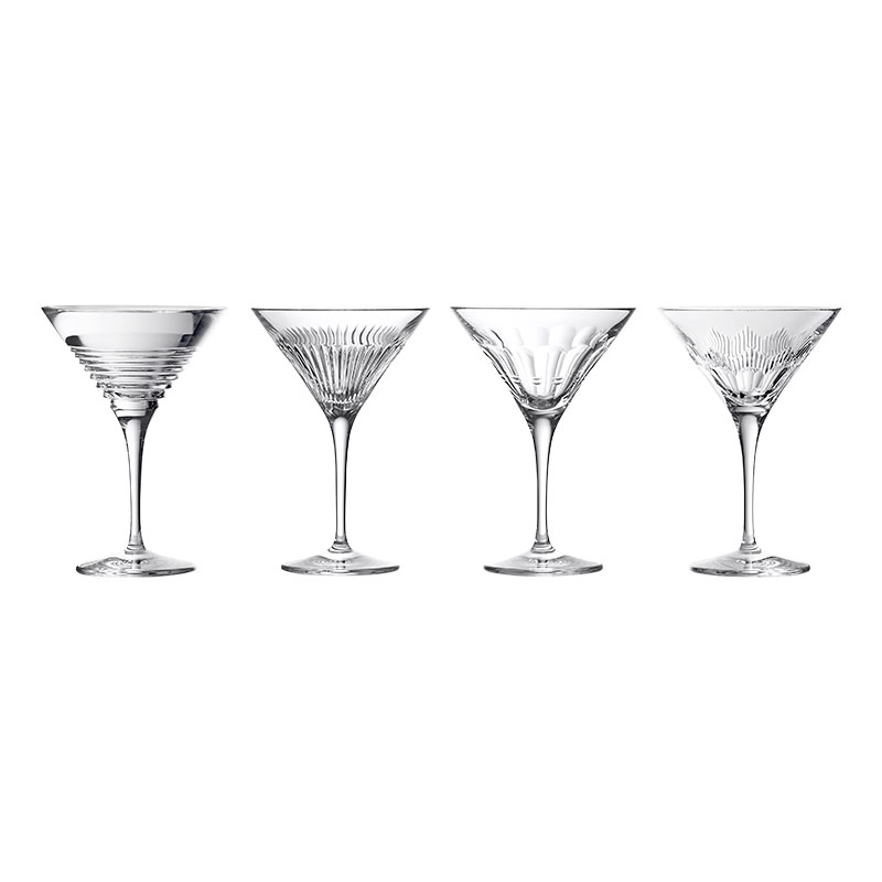 Mixology Set of 4 Martini Glasses, 250ml, Clear-0