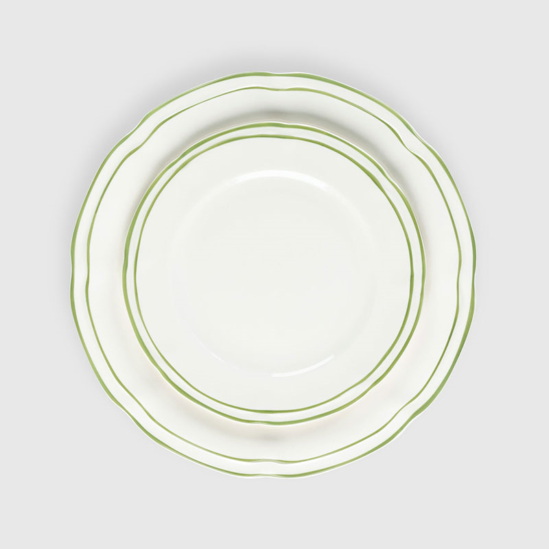 Provence Set of 4 Dinner Plates, D26cm, Green-2