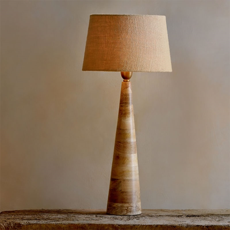 Chameli Mango Wood Table Lamp, H45cm, Natural-0