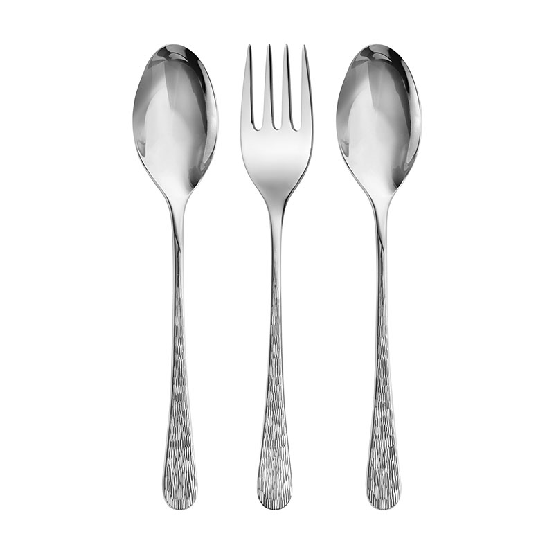 Skye 3 Piece Serving Set, Stainless Steel-0