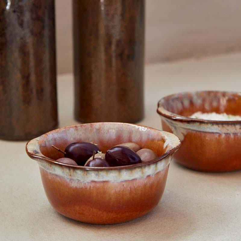 Poterie Set of 6 Round Ramekins, D9cm, Caramel Latte-1