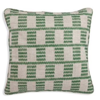 Cushion, Square, Apple Green Cove Linen, 43x43cm-0