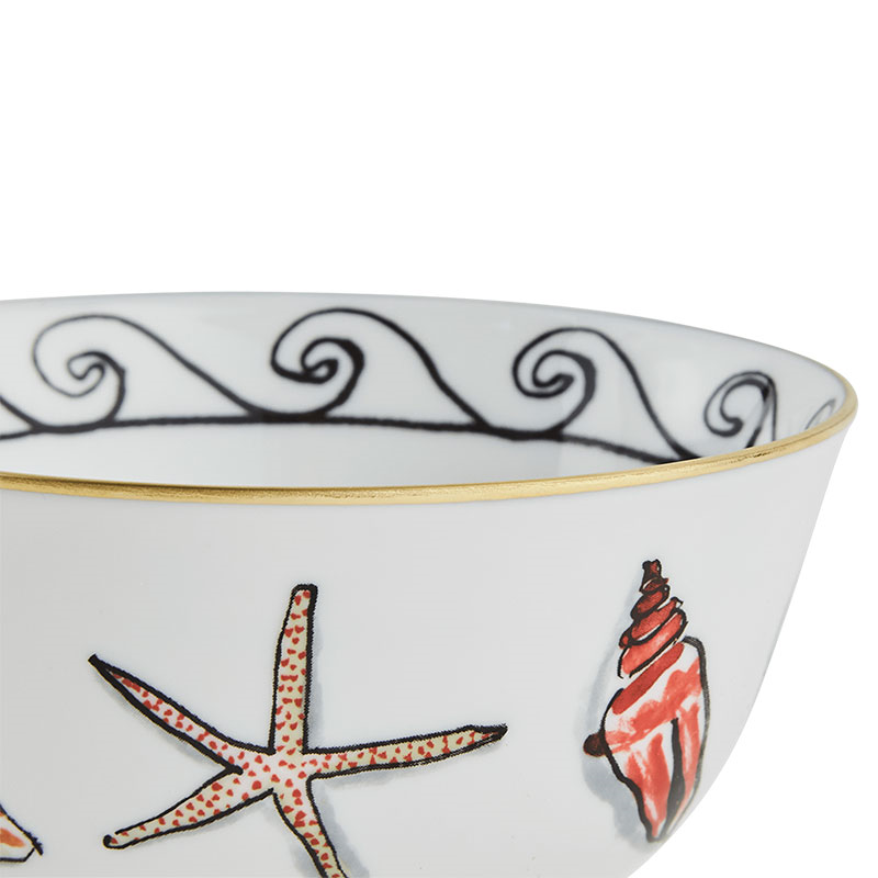 Il Viaggio Di Nettuno Rice Bowl, D11cm, White-3