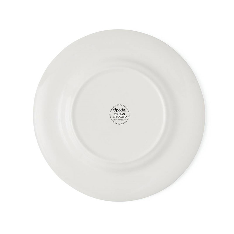 Stecatto Set of 4 Salad Plates, D22cm, White and Blue-4