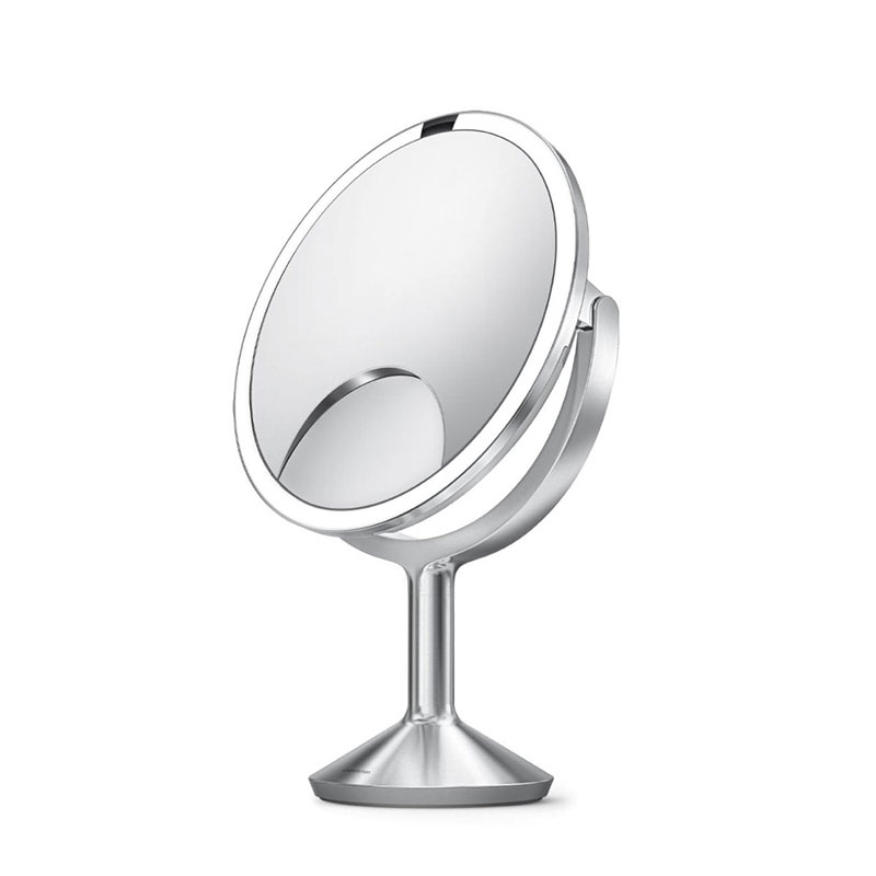 Sensor Mirror Trio Max with Touch-Control Brightness, D25cm, Brushed Stainless Steel-4