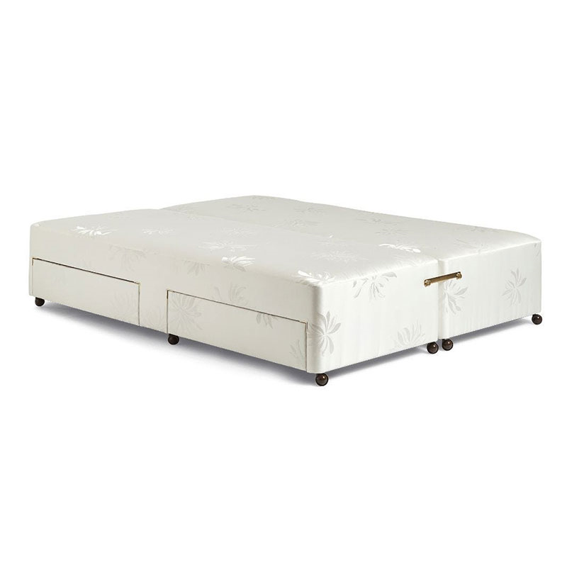 Deluxe bed 4 drawer, double, White-1