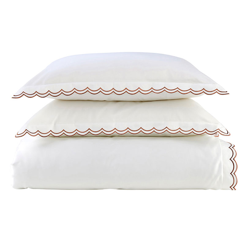 Scallop Edge Duvet Set, King, Fire-0