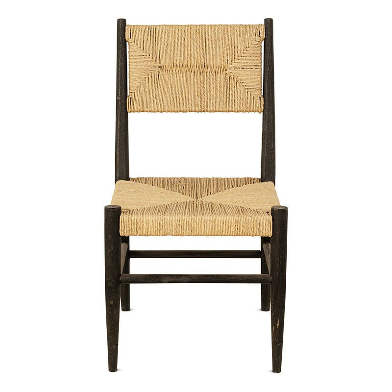 Lohanda Acacia & Jute Dining Chair, Charcoal & Natural-2