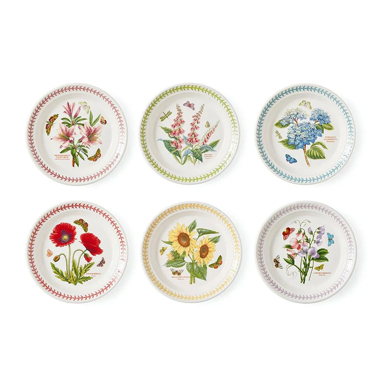 Botanic Garden Meadow Set of 6 Salad Plates, D21.5cm, Multi-1