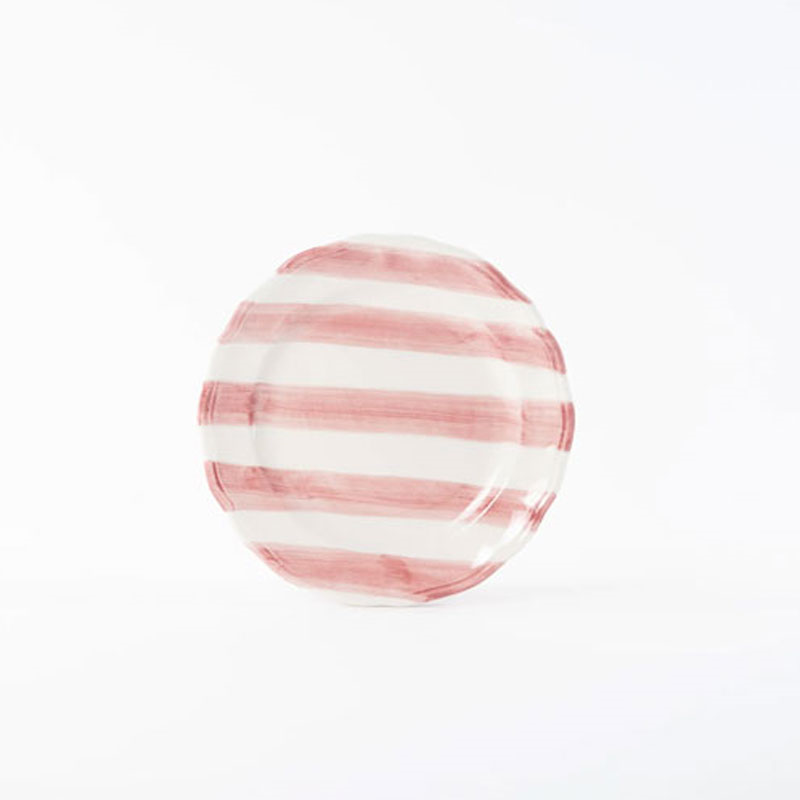 Stripes Plate, D27cm, Pink-0