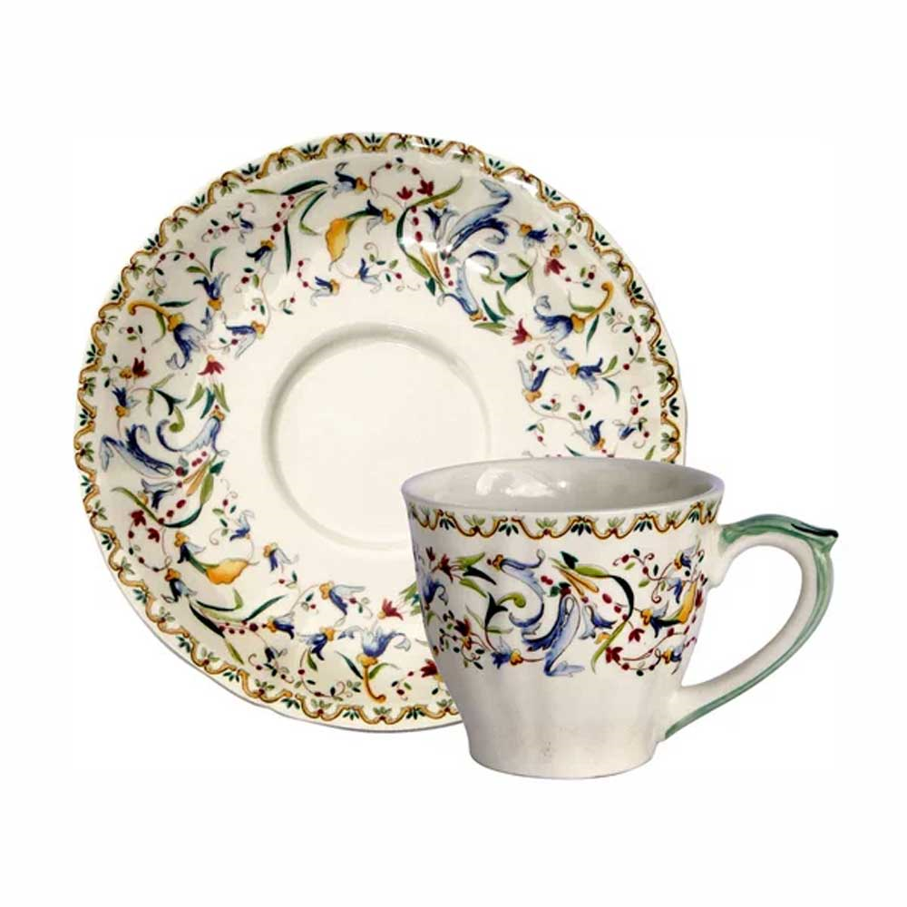 Gien- Toscana, Coffee Cups & Saucers, Set of 2-0