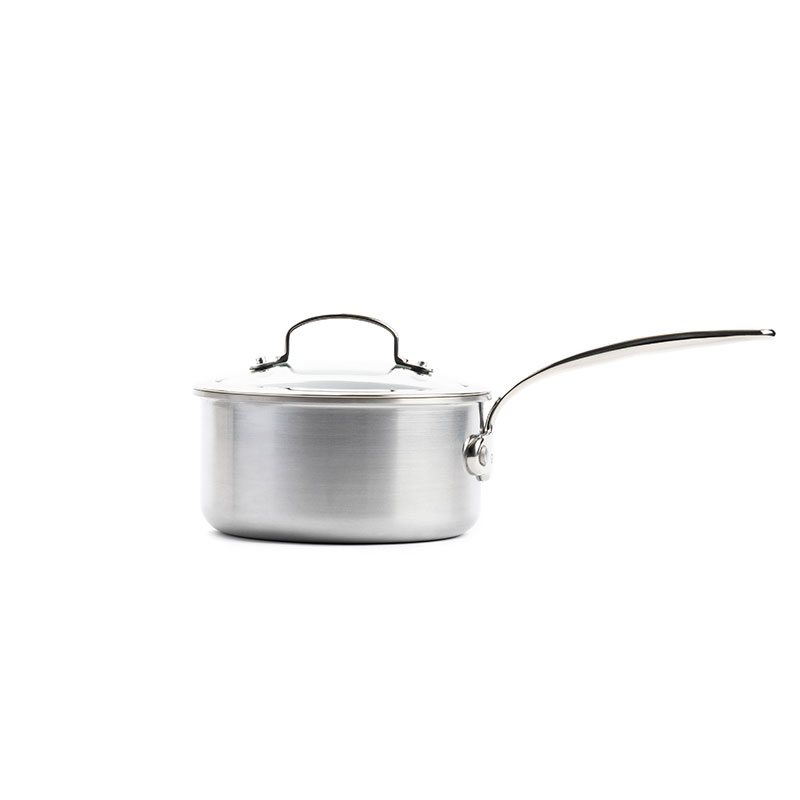 Premiere 3 Piece Non-Stick Saucepan Set, Stainless Steel-5