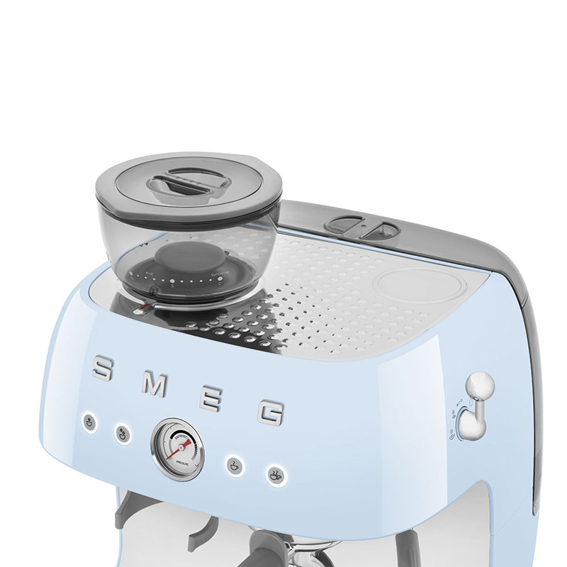 Espresso Coffee Machine with Grinder, Pastel Blue-7