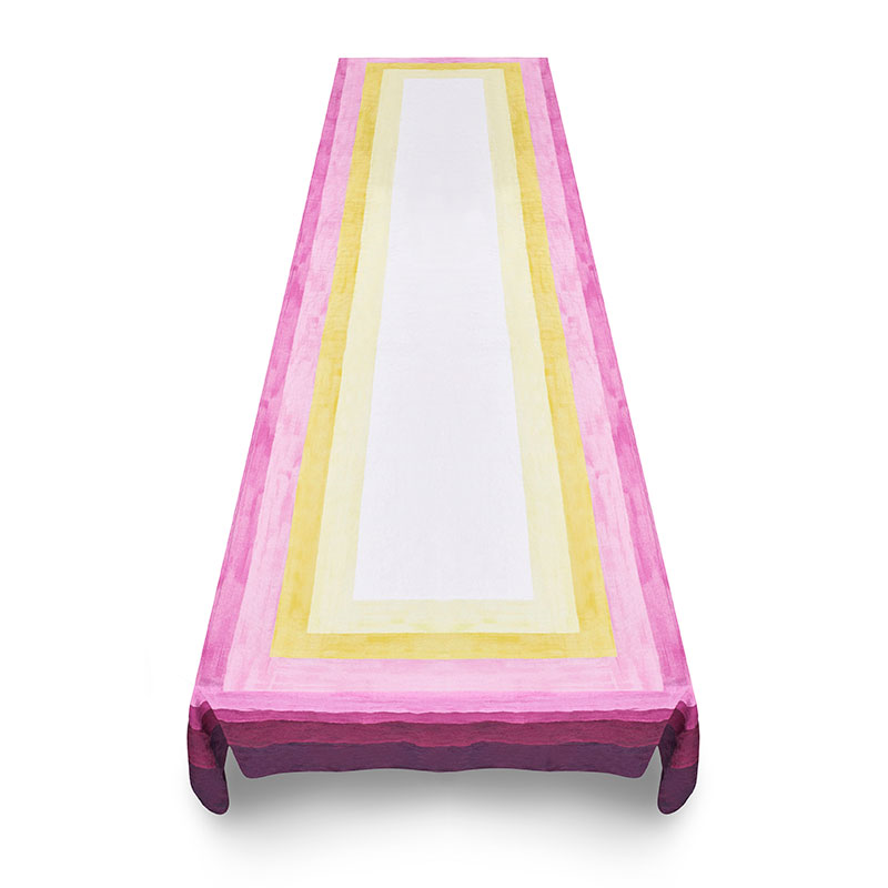 Shades of Pink Tablecloth, 250cm x 165cm, Pink-1