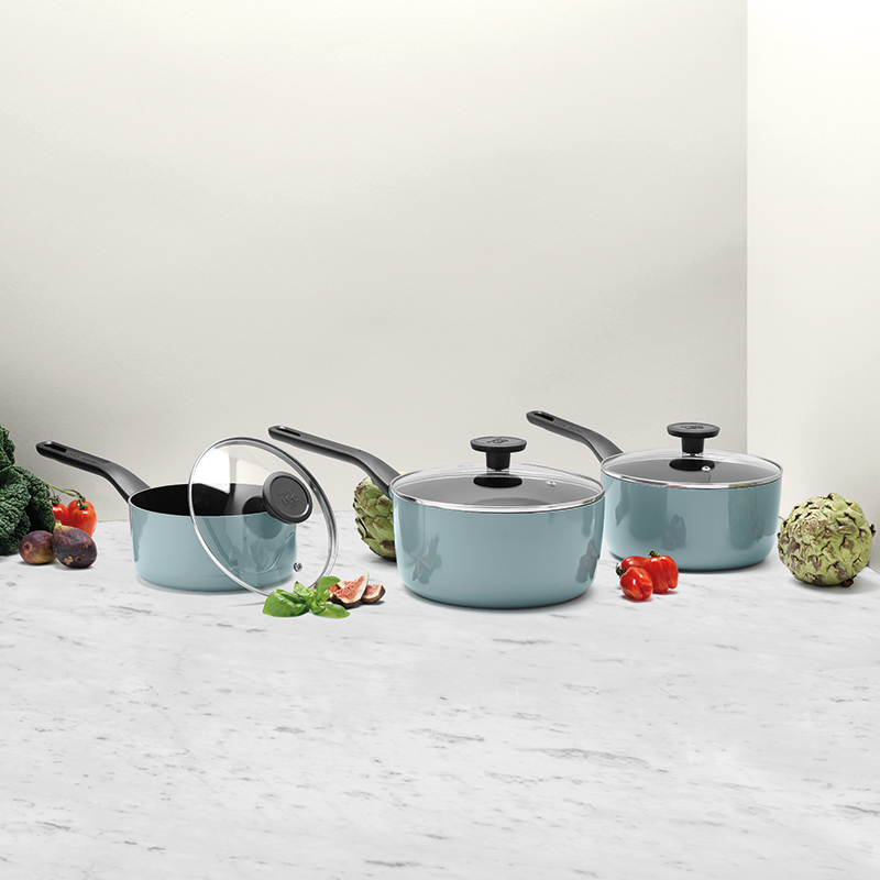 Leo 3 Piece Saucepan Set, Slate-2