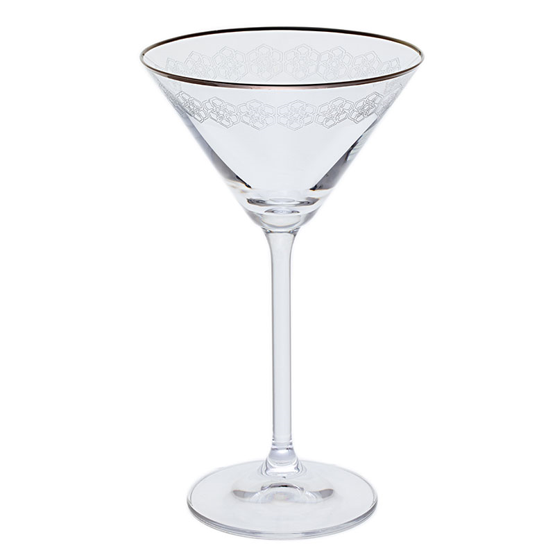 Gatsby Pair of Martini Glasses, 210ml, Clear-0