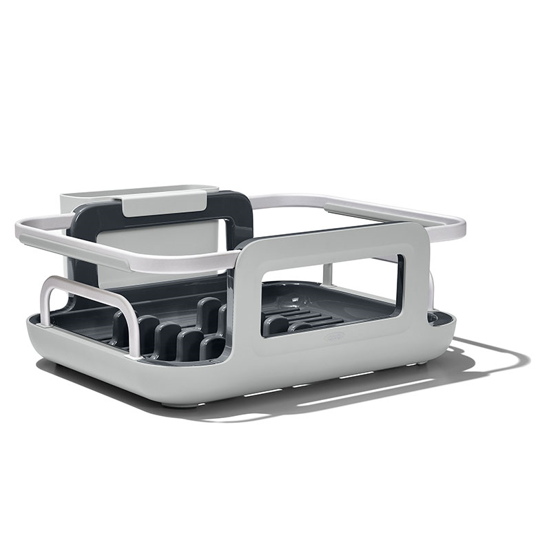 Over-The-Sink Aluminium Dish Rack, Stainless Steel-0