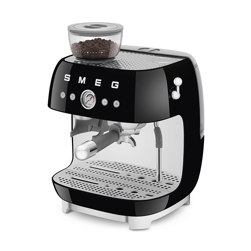 Espresso Coffee Machine with Grinder, Black-6