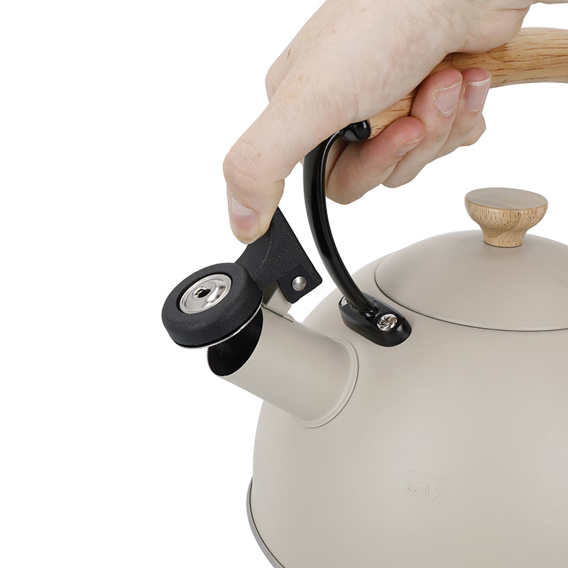 Whistling Kettle Wood Handle, 2.5L, Latte-6