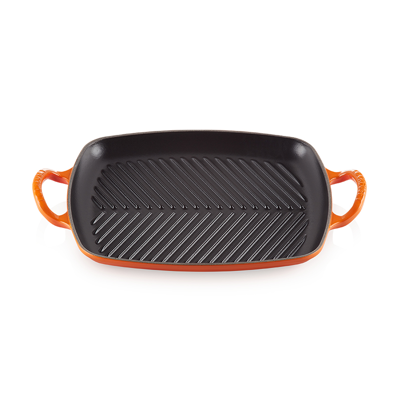 Signature Cast Iron Rectangular grill, 30cm, Volcanic-0