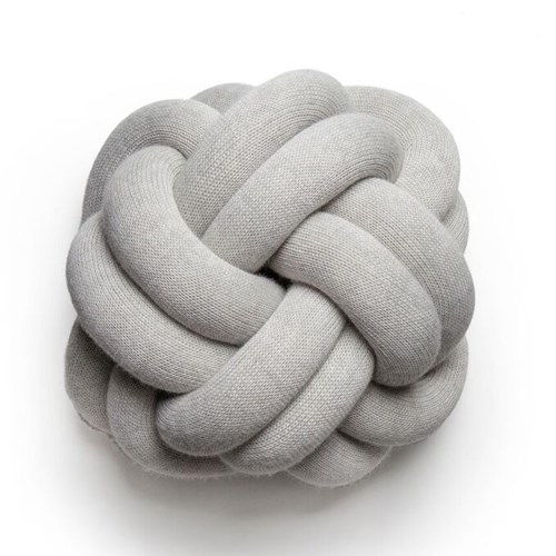 Knot Cushion, H30 x W30 x D15cm, white grey-0