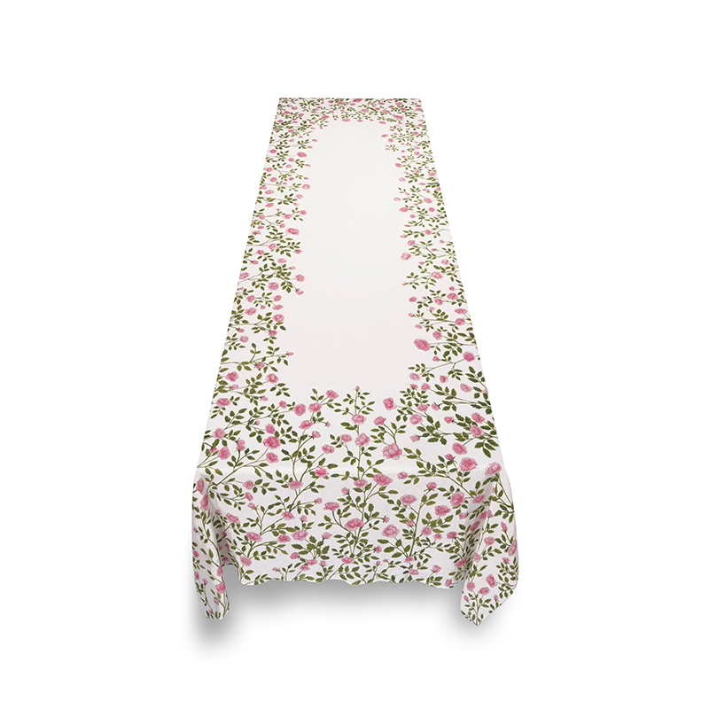 Le Jardin Des Roses Tablecloth, L165 x W380cm, Pink-1