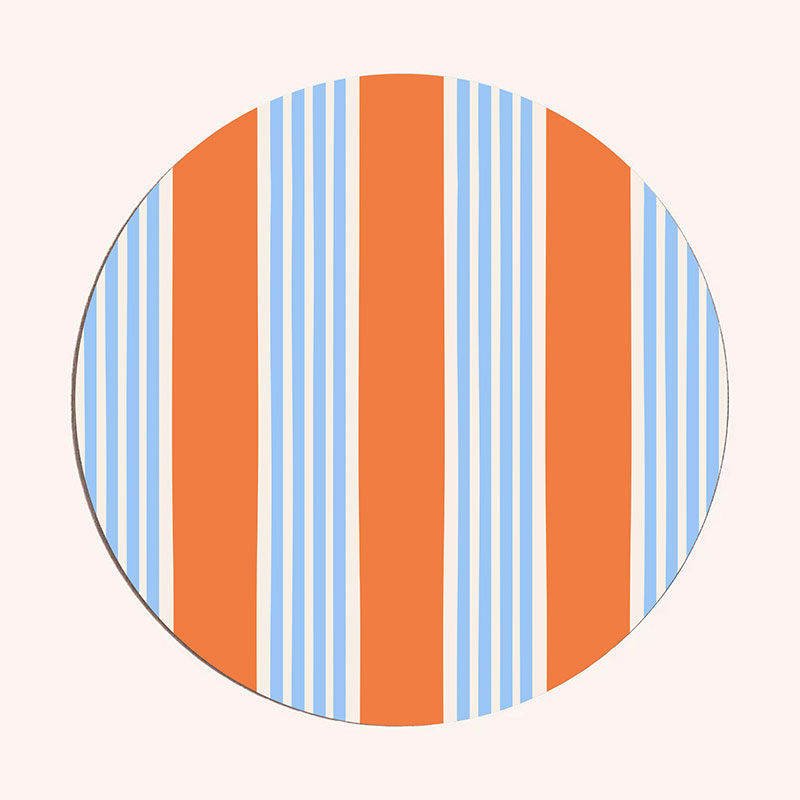 Amalfi Stripes Set of 6 Placemats, D29cm, Multi-9