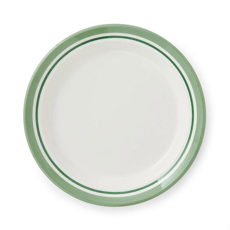 Potter's Stripe Set of 4 Salad Plates, D21.5cm, Green-5