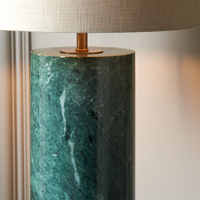 Kiorini Table Lamp Base, H35cm, Green Marble-5