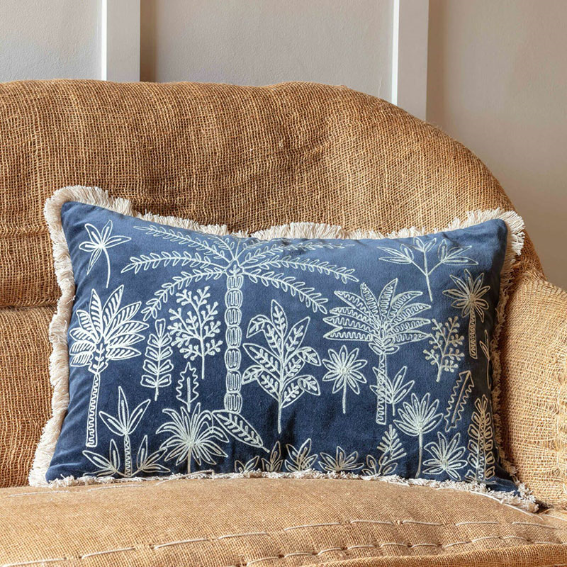 Jungle Cushion, 40 x 60cm, Navy-0