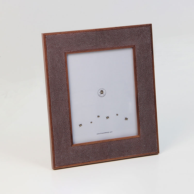 Classic Photo  Frame, 10 x 8", Mulberry Shagreen-4