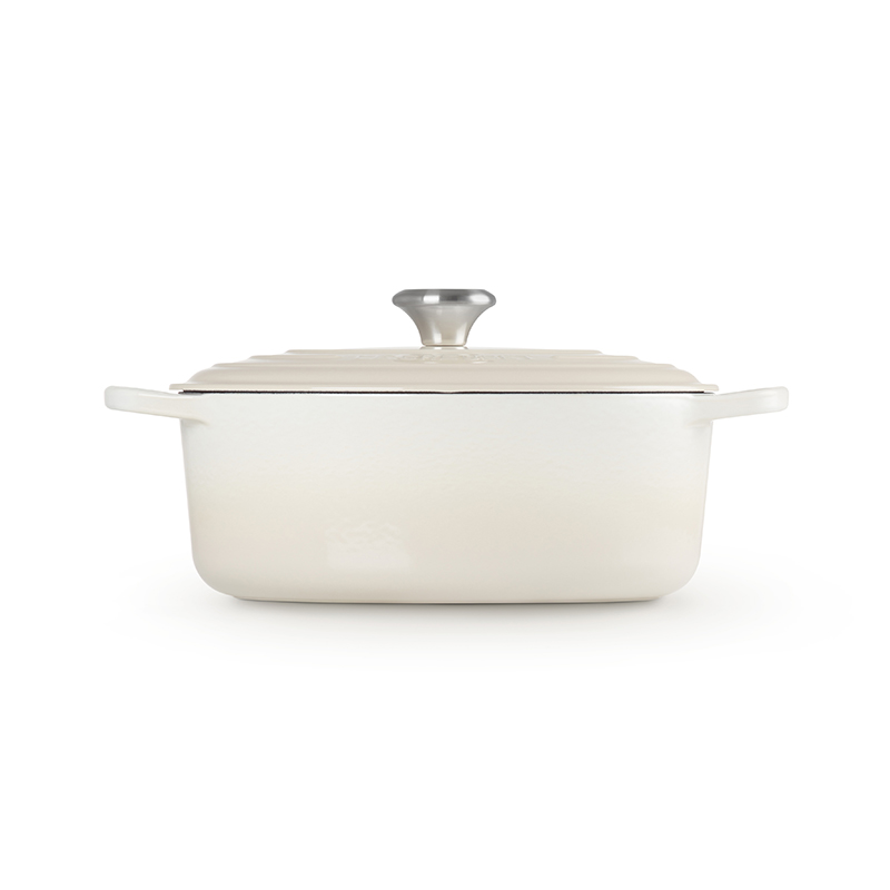 Signature Cast Iron Oval Casserole, 29cm, Meringue-4