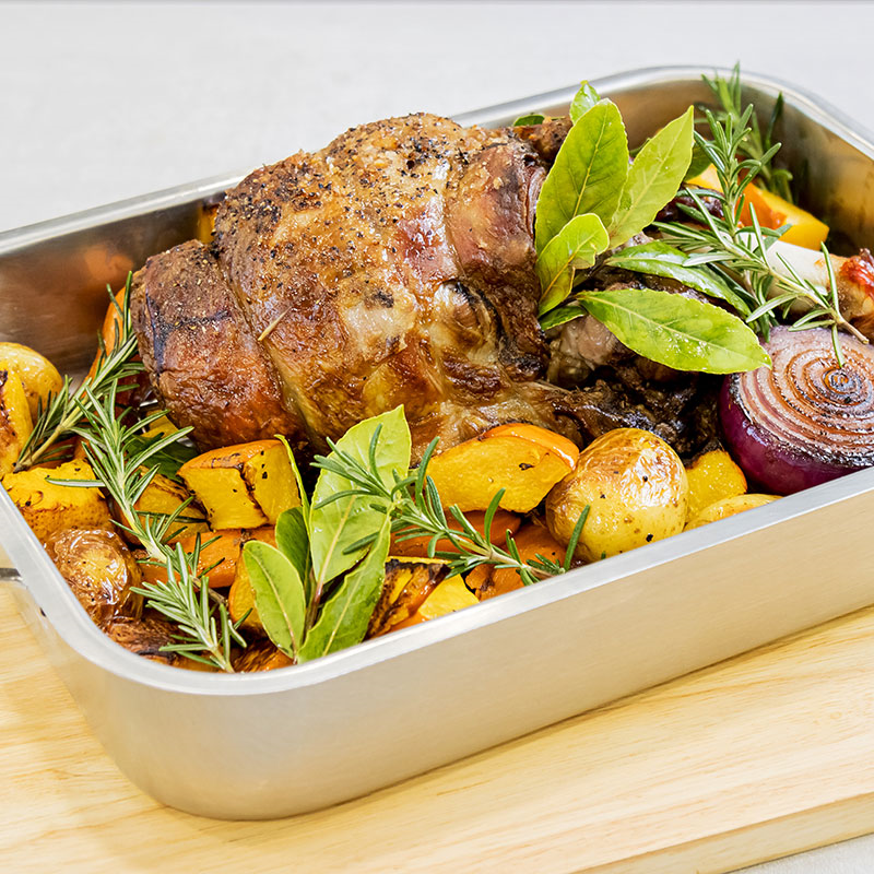 Deep roasting pan, 37 x 27cm, Stainless Steel-2