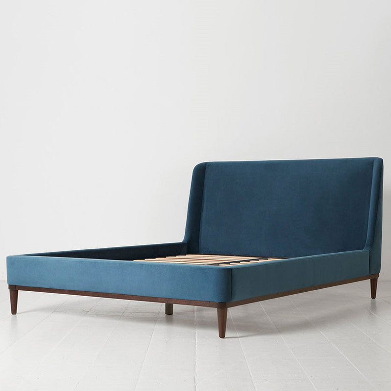 Bed 02 Velvet King Size Frame, Teal-1