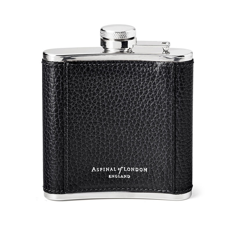 Classic Hip Flask, H11.5 x W9.5cm, Black Pebble-0