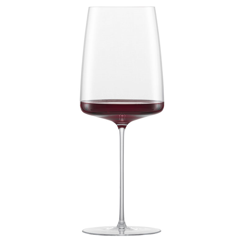 Simplify Set of 2 Crystal Large Bordeaux Red Wine Glasses, 689ml, Clear-1