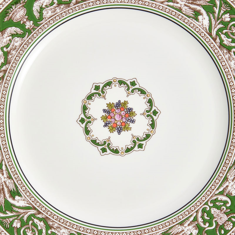 Florentine Plate, D27.3cm, Verde-4