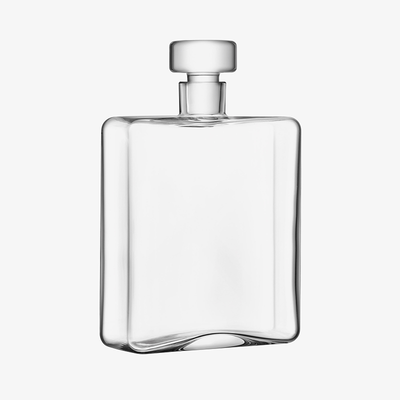 Cask Whisky Oblong Decanter, 1l, Clear-2