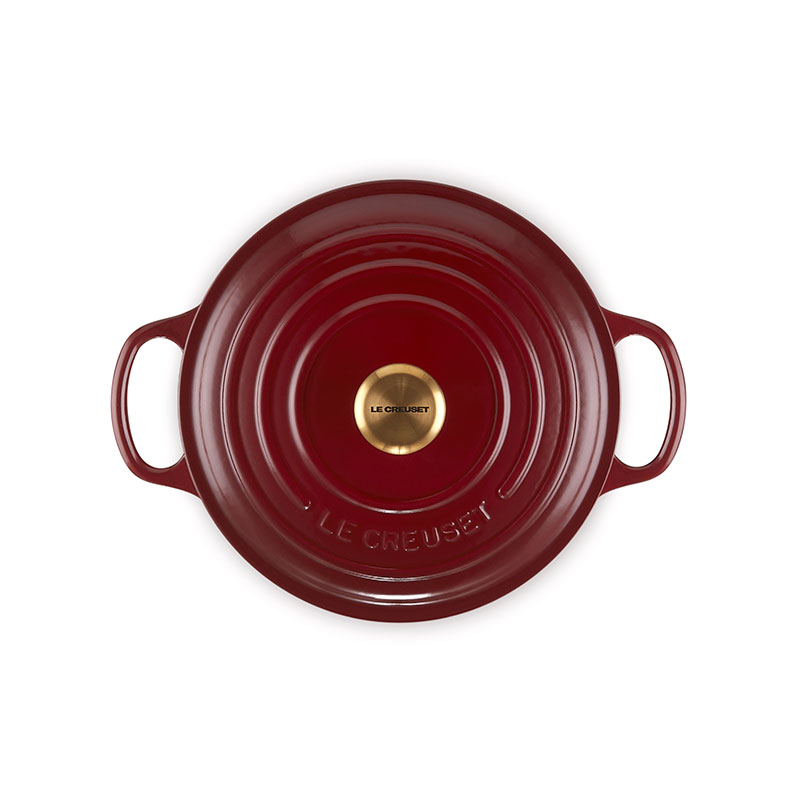 Signature Cast Iron Round Casserole, 22cm, Garnet-3